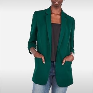 Rolled sleeve boyfriend blazer